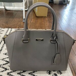 NWOT Kate Spade New York Tilden Place Pippa Satchel crossbody purse silver grey